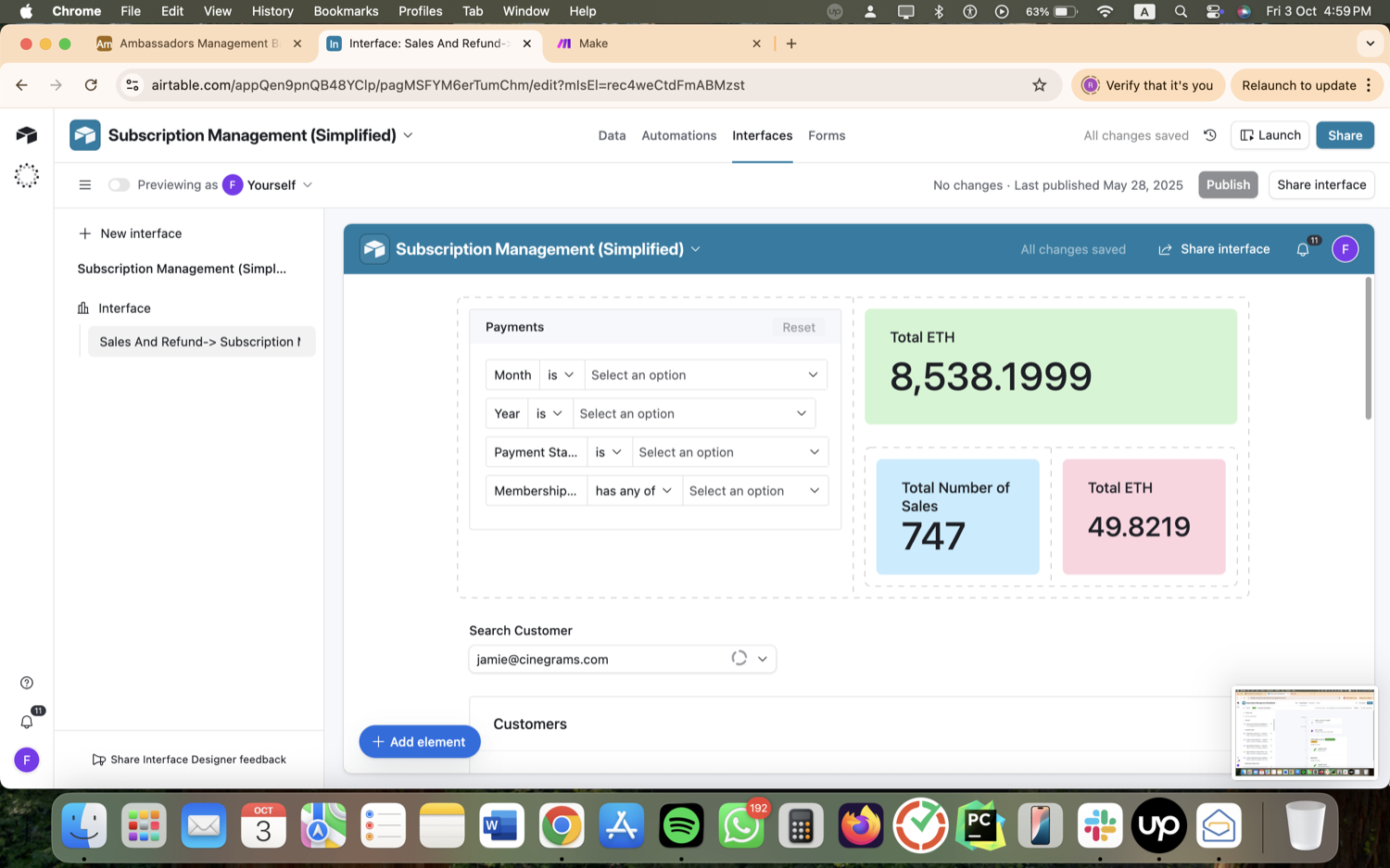 Crypto Affiliate & Subscription Ops - Airtable, Make, Zapier screenshot 16